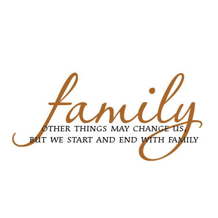 Start And End With Family Classical Wall Quotes™ Decal