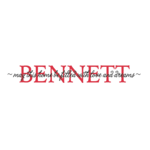 Bennett Family Name Design Wall Quotes™ Decal