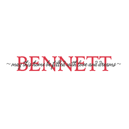 Bennett Family Name Design Wall Quotes™ Decal