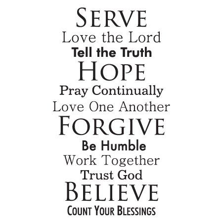 Faith Family Rules Wall Quotes™ Decal
