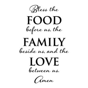 Bless Food Family Love Amen Wall Quotes™ Decal