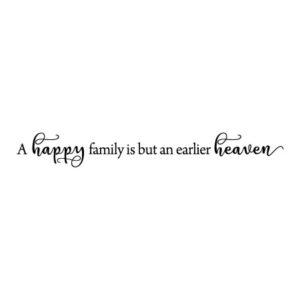 Happy Family Early Heaven Script Wall Quotes™ Decal
