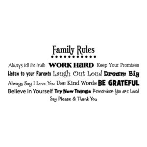 Playful Family Rules Wall Quotes™ Decal