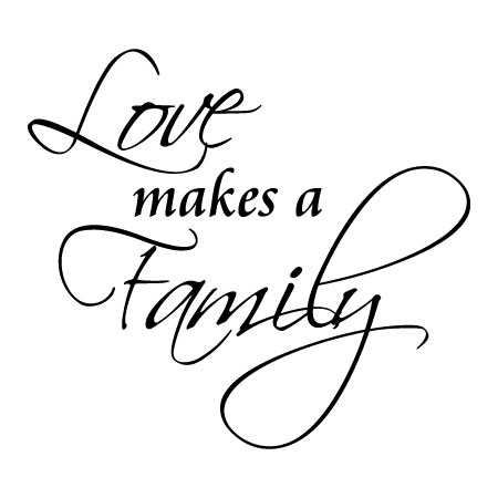 Love Makes a Family Wall Quotes™ Decal