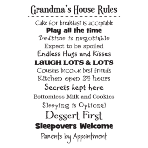 Grandma's House Rules Wall Quotes™ Decal
