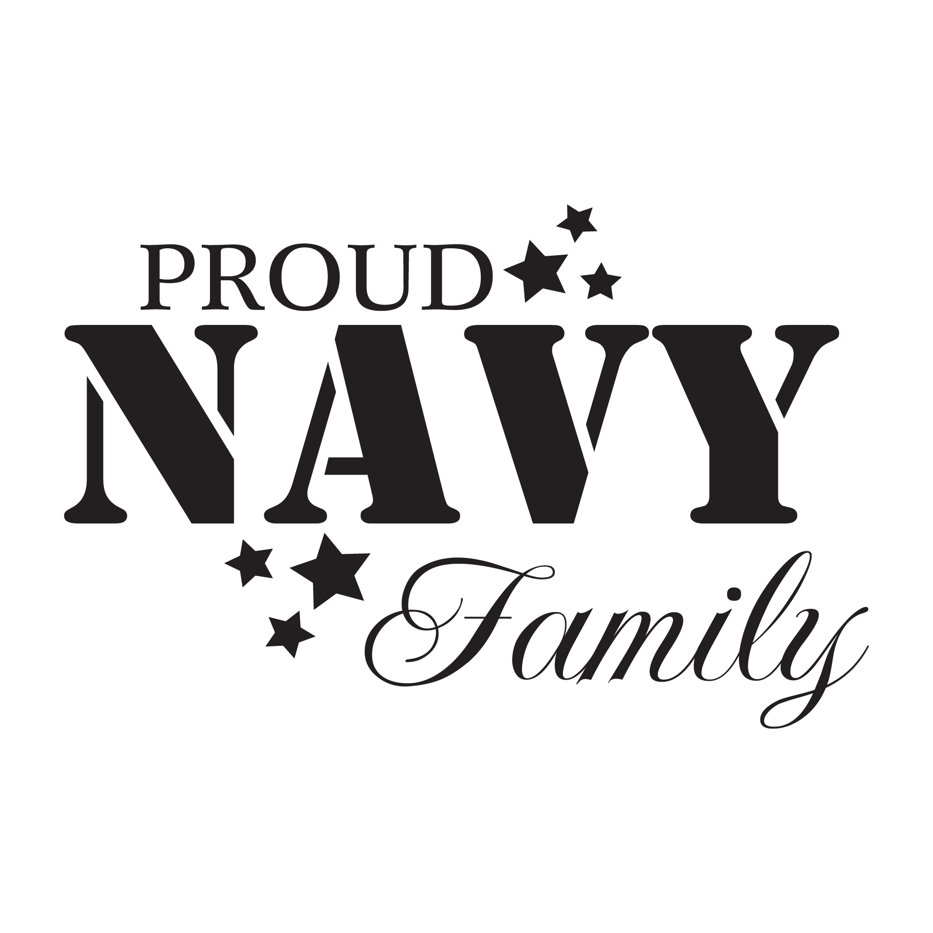 Proud Navy Family Wall Quotes™ Decal