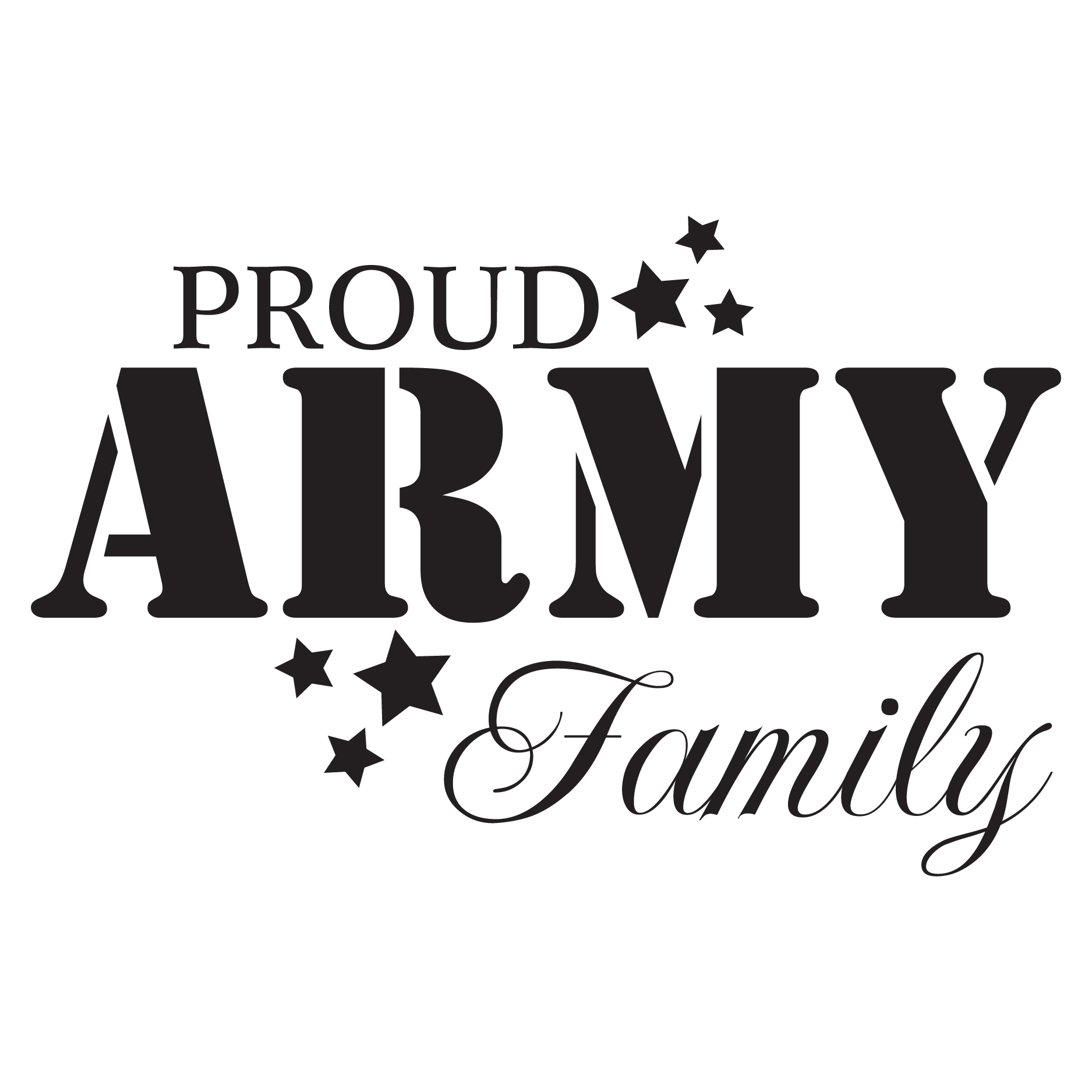 Proud Army Family Wall Quotes™ Decal