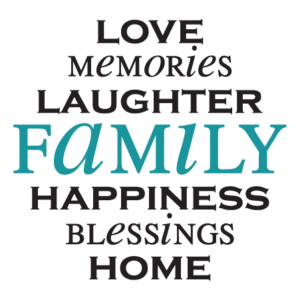Love Memories Laughter Family Wall Quotes™ Decal