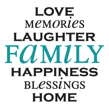 Love Memories Laughter Family Wall Quotes™ Decal