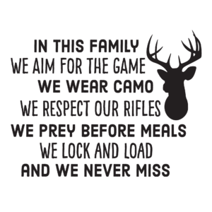 Hunting Family Rules Wall Quotes™ Decal