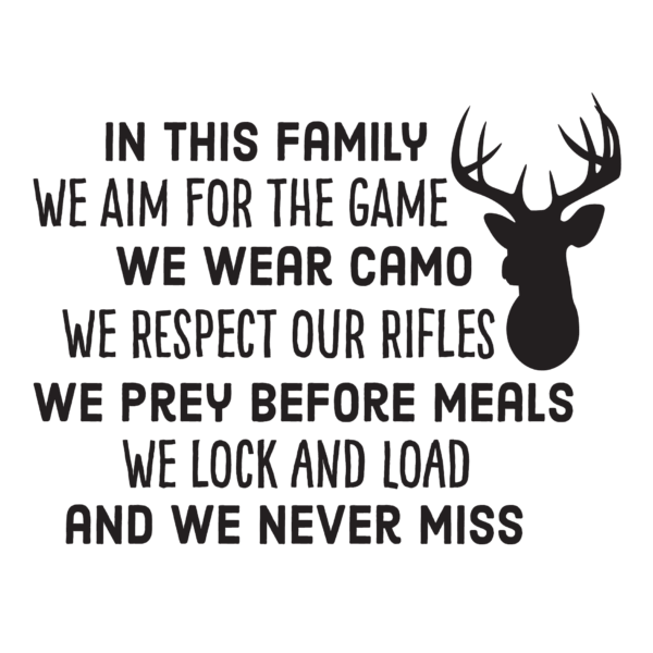 Hunting Family Rules Wall Quotes™ Decal