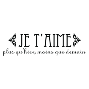 Je t'aime Art Deco Wall Quotes™ Decal