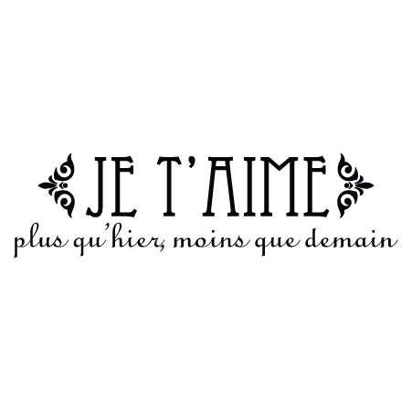 Je t'aime Art Deco Wall Quotes™ Decal