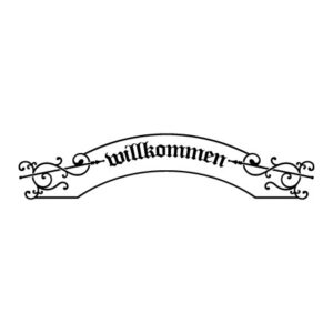 Willkommen Curved Frame Wall Quotes™ Decal
