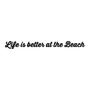 Retro Better At The Beach Wall Quotes™ Decal