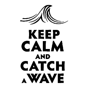 Keep Calm and Catch a Wave Wall Quotes™ Decal