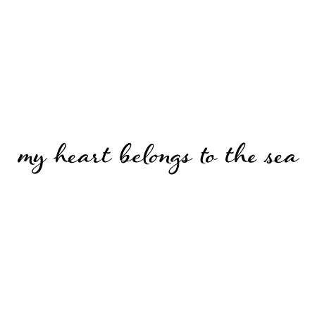 My Heart Belongs To The Sea  Wall Quotes™ Decal