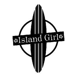 Island Girl & Board Wall Quotes™ Decal
