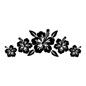 Hibiscus Headboard Wall Quotes™ Decal