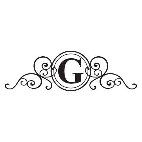 Gabby Monogram Headboard Wall Quotes™ Wall Art Decal