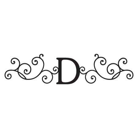 Davis Monogram Headboard Wall Quotes™ Wall Art Decal