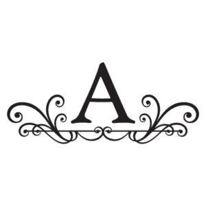 Abby Monogram Headboard Wall Quotes™ Wall Art Decal