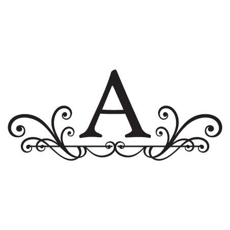 Abby Monogram Headboard Wall Quotes™ Wall Art Decal