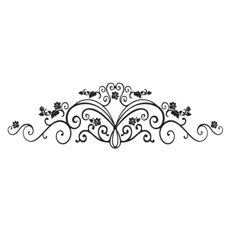 Sabrina Floral Headboard Wall Quotes™ Wall Art Decal