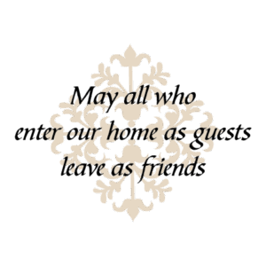 May All Who Enter & Vintage Scroll Wall Quotes™ Decal
