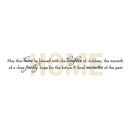 May This Home Be Blessed Vintage Modern Wall Quotes™ Decal