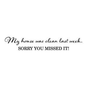 My House Was Clean Last Week Wall Quotes™ Decal