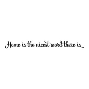 Home Is The Nicest Word Wall Quotes™ Decal