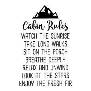 Cabin Rules Wall Quotes™ Decal