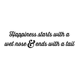 Happiness Ends With A Tail Wall Quotes™ Decal