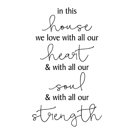 Love With All Our Heart Wall Quotes™ Decal