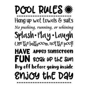Pool Rules Wall Quotes™ Decal