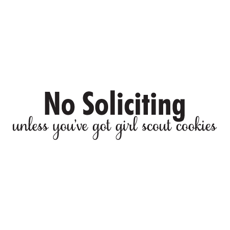 Sweet No Soliciting Wall Quotes™ Decal