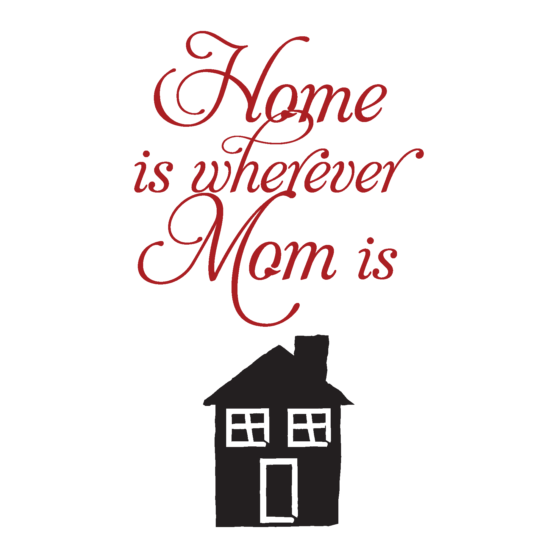 Home Is Where Mom is Wall Quotes™ Decal