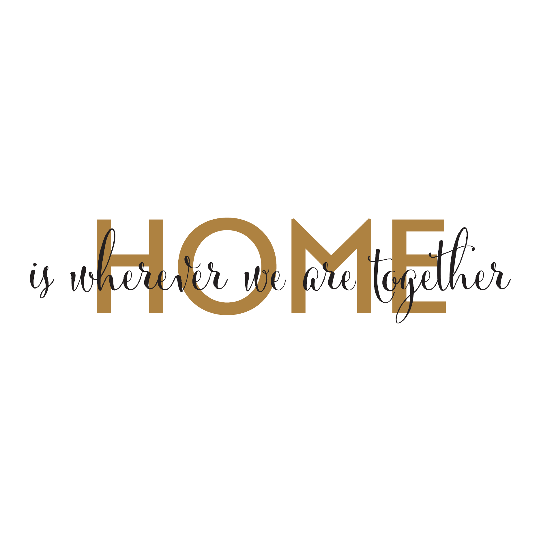 Home Is Wherever We Are Together Wall Quotes™ Decal