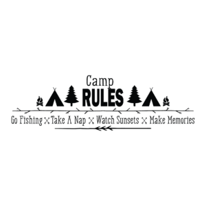 Camp Rules Wall Quotes™ Decal