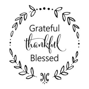 Grateful Thankful Blessed Calligraphy Wall Quotes™ Decal