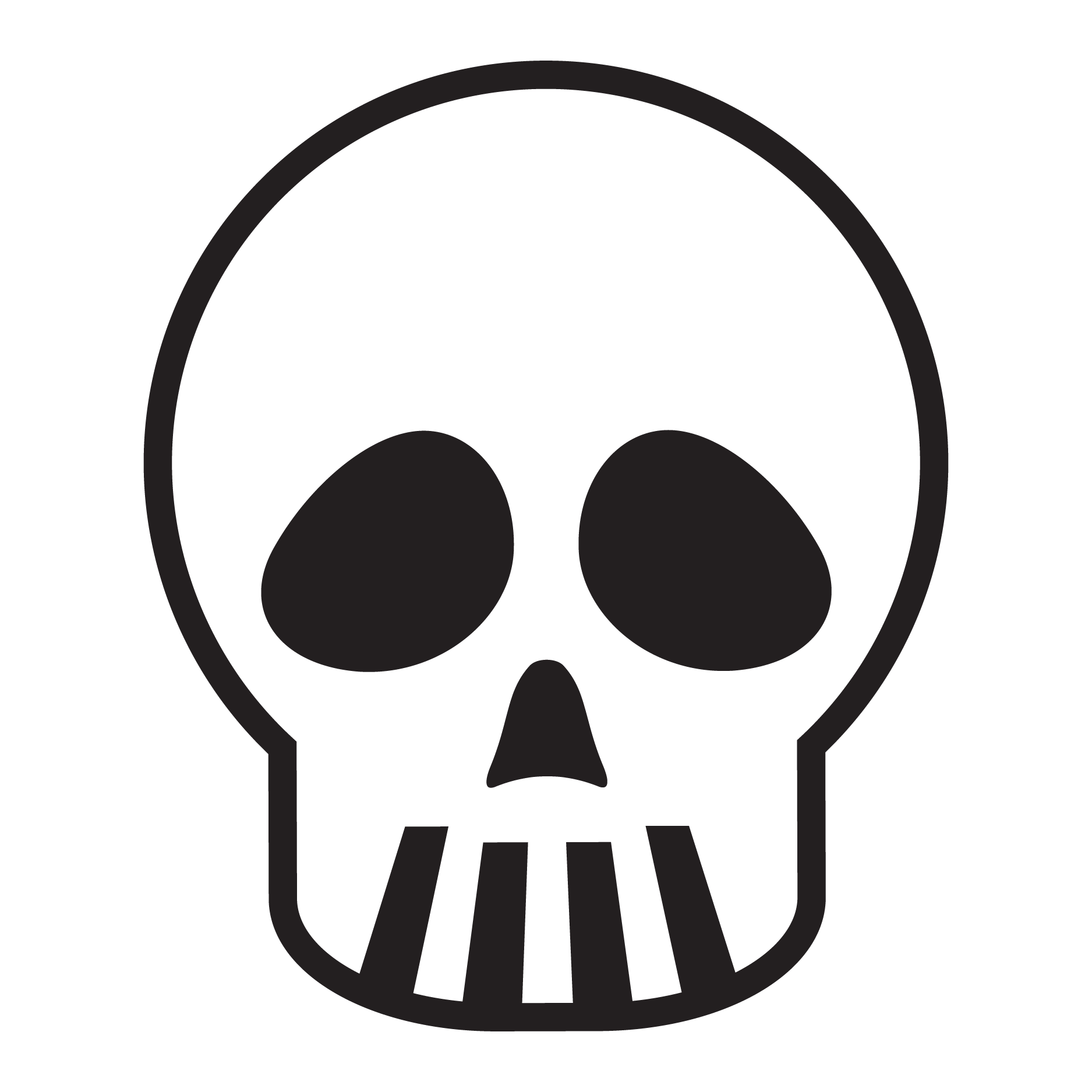 Pouty Face Skull Wall Quotes™ Decal