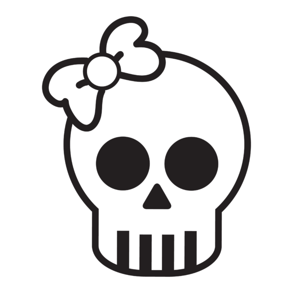 Cute Bow Skull Wall Quotes™ Decal