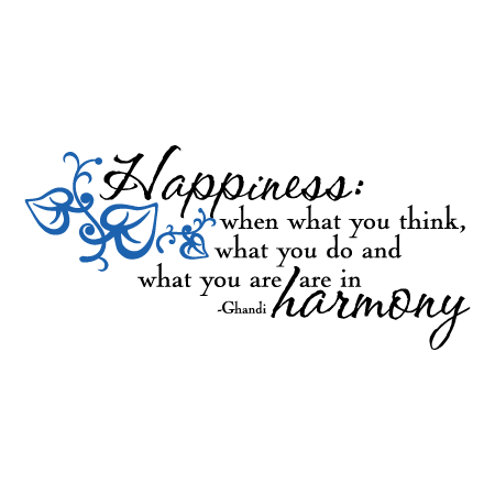 Happiness In Harmony Wall Quotes™ Decal