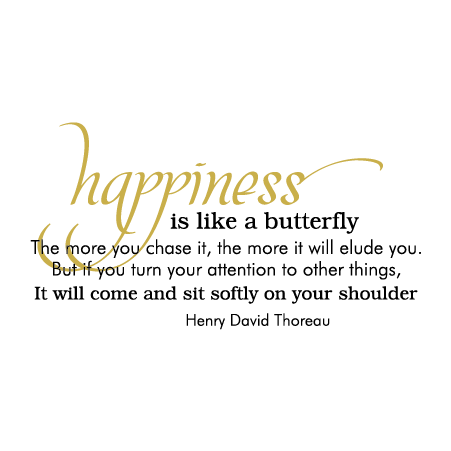 Happiness Butterfly Wall Quotes™ Decal