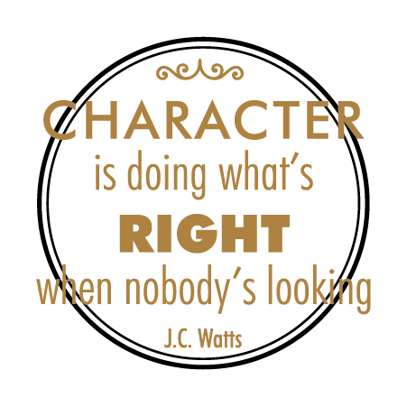 Character Is Wall Quotes™ Decal
