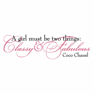 Classy and Fabulous Scroll Wall Quotes™ Decal