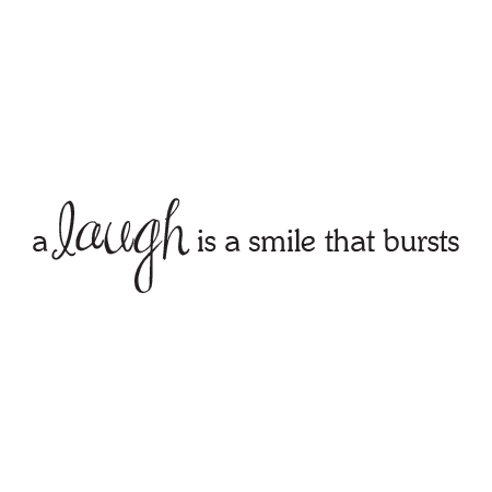 Laugh Is a Smile Wall Quotes™ Decal