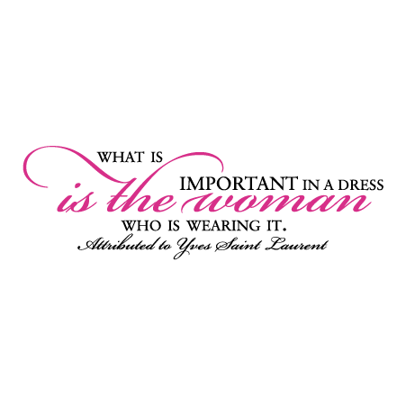 Important In A Dress Wall Quotes™ Decal
