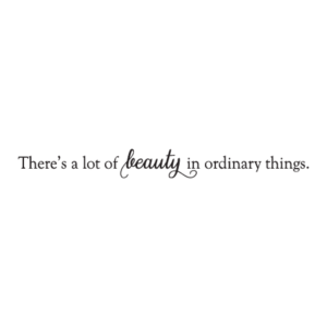Beauty in Ordinary Things Wall Quotes™ Decal
